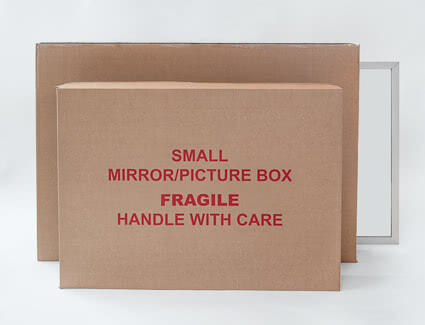 Small and large mirror boxes for packing your mirror