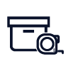 Moving box and packing tape icon